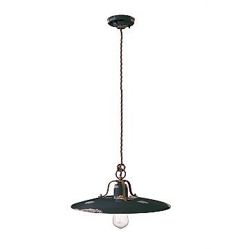 Lampadario Vintage Country Ferro E Ceramica Nero 1 Luce E27 Lampadario Vintage Country Ferro E Ceramica Nero 1 Luce E27
