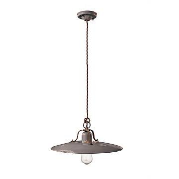 Lampadario Vintage Country Ferro E Ceramica Tortora 1 Luce E27 Lampadario Vintage Country Ferro E Ceramica Tortora 1 Luce E27