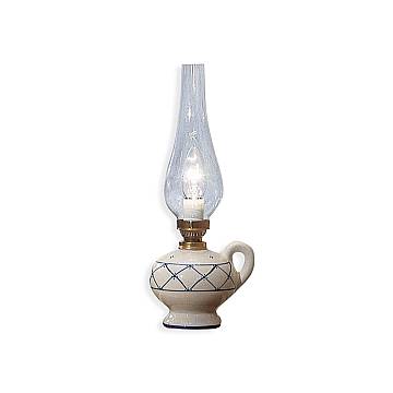 Lumetto Classico Pompei Ceramica E Ottone Satinato Decorato 1 Luce E14 Lumetto Classico Pompei Ceramica E Ottone Satinato Decorato 1 Luce E14