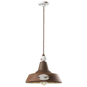 Lampadario Vintage Grunge Ferro E Ceramica Bianco 1 Luce E27 Lampadario Vintage Grunge Ferro E Ceramica Bianco 1 Luce E27