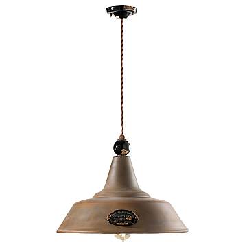 Lampadario Vintage Grunge Ferro E Ceramica Nero 1 Luce E27 Lampadario Vintage Grunge Ferro E Ceramica Nero 1 Luce E27