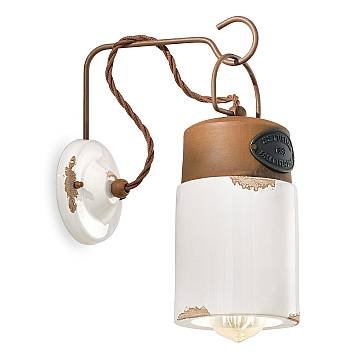 Applique Vintage Industrial Cilindrica Ferro E Ceramica Bianco 1 Luce E27 Applique Vintage Industrial Cilindrica Ferro E Ceramica Bianco 1 Luce E27