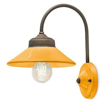 Applique Vintage Colors Ferro E Ceramica Giallo 1 Luce E27 Applique Vintage Colors Ferro E Ceramica Giallo 1 Luce E27