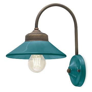 Applique Vintage Colors Ferro E Ceramica Petrolio 1 Luce E27 Applique Vintage Colors Ferro E Ceramica Petrolio 1 Luce E27