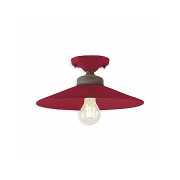 Plafoniera Vintage Colors Ferro E Ceramica Bordeaux 1 Luce E27 Plafoniera Vintage Colors Ferro E Ceramica Bordeaux 1 Luce E27