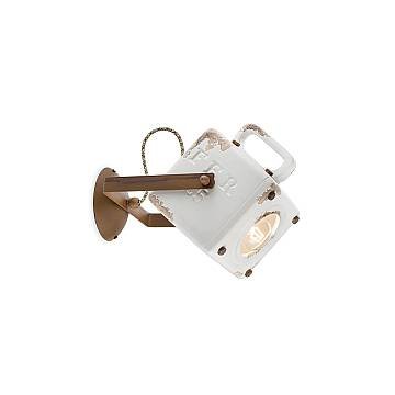 Applique Vintage Industrial Cubica Ferro E Ceramica Bianco 1 Luce E27 Applique Vintage Industrial Cubica Ferro E Ceramica Bianco 1 Luce E27