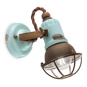 Applique Vintage Loft Ferro E Ceramica Azzurro 1 Luce E14 Applique Vintage Loft Ferro E Ceramica Azzurro 1 Luce E14
