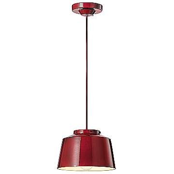 Lampadario Vintage 50'S Ferro E Ceramica Bordeoux 1 Luce E27 23Cm Lampadario Vintage 50'S Ferro E Ceramica Bordeoux 1 Luce E27 23Cm