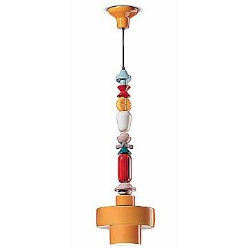 Sospensione Grande Tonda Vintage Decò Lariat Ceramica Giallo 1 Luce E27 Sospensione Grande Tonda Vintage Decò Lariat Ceramica Giallo 1 Luce E27
