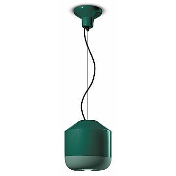 Sospensione Piccola Vintage Decò Bellota Ceramica Verde Bottiglia 1 Luce E27 Sospensione Piccola Vintage Decò Bellota Ceramica Verde Bottiglia 1 Luce E27