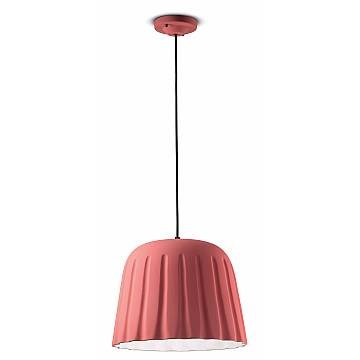Sospensione Piccola Vintage Decò Madame Gres Ceramica Rosa Corallo 1 Luce E27 Sospensione Piccola Vintage Decò Madame Gres Ceramica Rosa Corallo 1 Luce E27