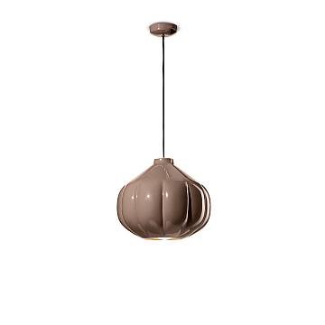 Lampadario Vintage Decò Afoxe' Ceramica Marrone Moka 1 Luce E27 Lampadario Vintage Decò Afoxe' Ceramica Marrone Moka 1 Luce E27