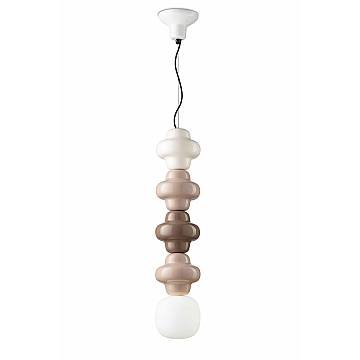 Sospensione Vintage Decò Copacabana 4 Moduli Ceramica Multicolor B-G-A E27