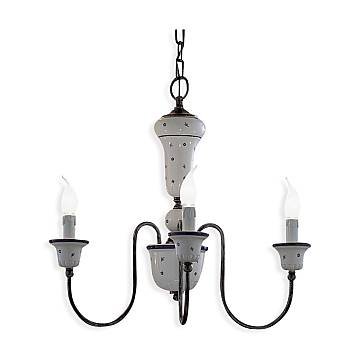 Lampadario Classico Sanremo Metallo E Ceramica Bianco Sfumato Argento 3 Luci E14 Lampadario Classico Sanremo Metallo E Ceramica Bianco Sfumato Argento 3 Luci E14