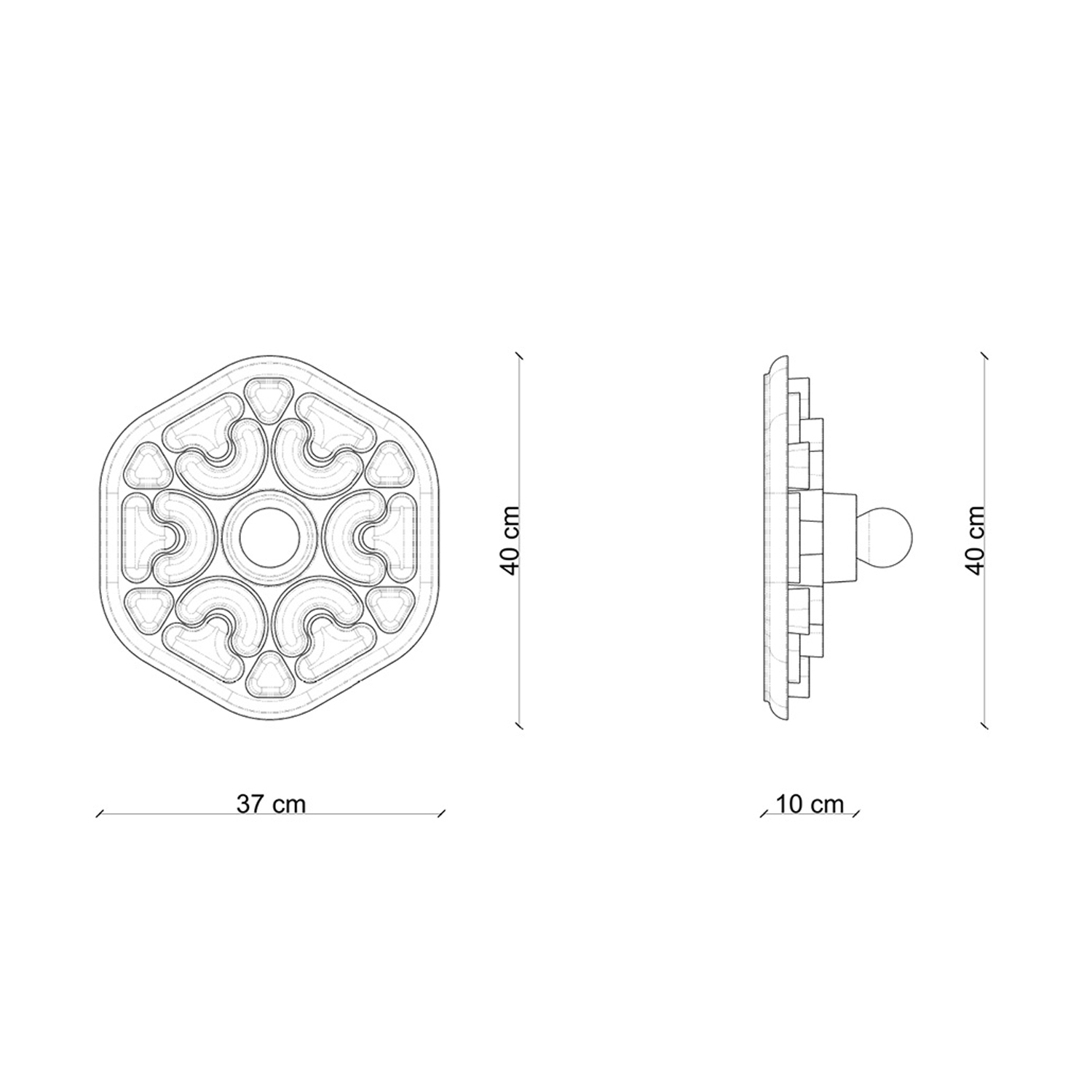 Applique Decò Phytia Ceramica Multicolor 1 Luce E27 C2802 C2802-MIX