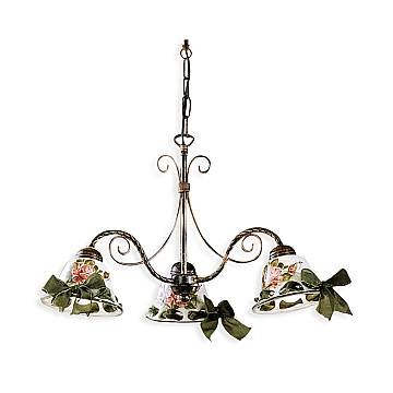 Lampadario Classico Napoli Metallo E Ceramica Nero Sfumato Rame 3 Luci E14 Lampadario Classico Napoli Metallo E Ceramica Nero Sfumato Rame 3 Luci E14