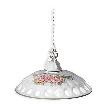 Lampadario Classico Napoli Ceramica E Ottone Satinato Decorato 1 Luce E27 Lampadario Classico Napoli Ceramica E Ottone Satinato Decorato 1 Luce E27