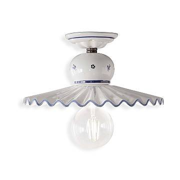Plafoniera Classica Roma Metallo E Ceramica Nero Sfumato Rame 31Cm 1 Luce E27 Plafoniera Classica Roma Metallo E Ceramica Nero Sfumato Rame 31Cm 1 Luce E27