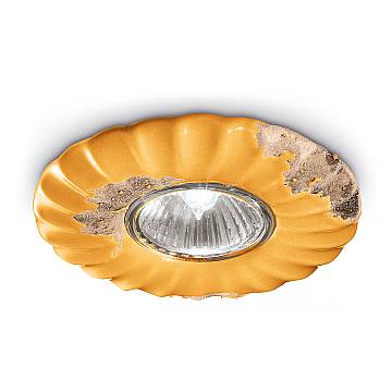 Spot Vintage Ceramica Gialla 1 Luce Gu10 12Cm