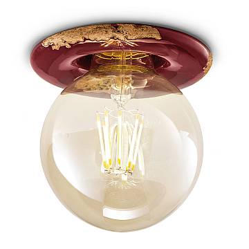 Spot Vintage Ceramica Bordeaux 1 Luce E27 11Cm
