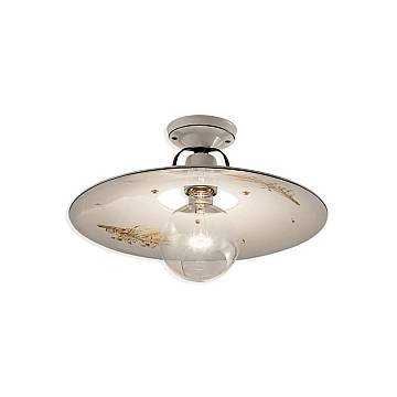 Plafoniera Classica Bologna Metallo E Ceramica Nero Sfumato Rame 40Cm 1 Luce E27 Plafoniera Classica Bologna Metallo E Ceramica Nero Sfumato Rame 40Cm 1 Luce E27