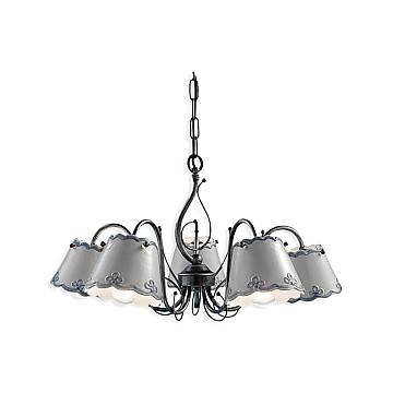 Lampadario Classico Ravenna Metallo E Ceramica Nero Sfumato Argento 5 Luci E14 Lampadario Classico Ravenna Metallo E Ceramica Nero Sfumato Argento 5 Luci E14