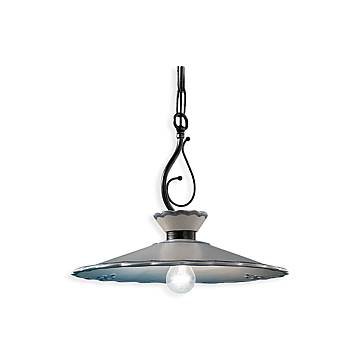 Lampadario Classico Ravenna Metallo E Ceramica Nero Sfumato Arg. 31Cm 1 Luce E27 Lampadario Classico Ravenna Metallo E Ceramica Nero Sfumato Arg. 31Cm 1 Luce E27