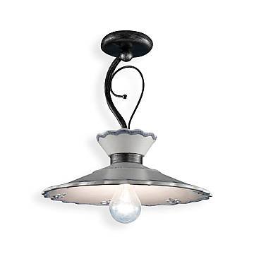 Plafoniera Classica Ravenna Metallo E Ceramica Nero Sfumato Arg. 44Cm 1 Luce E27 Plafoniera Classica Ravenna Metallo E Ceramica Nero Sfumato Arg. 44Cm 1 Luce E27