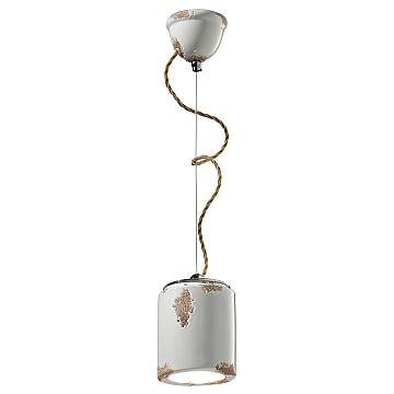 Lampadario Vintage Ceramica Bianca 1 Luce E27