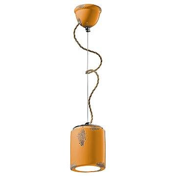 Lampadario Vintage Ceramica Gialla 1 Luce E27