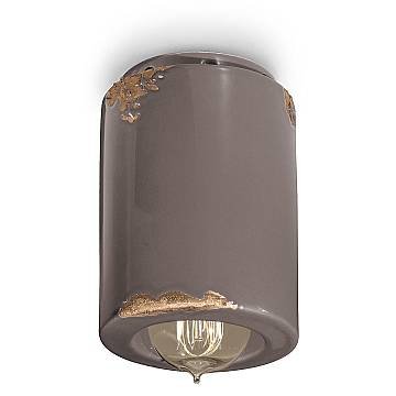 Plafoniera Vintage Ceramica Tortora 1 Luce E14