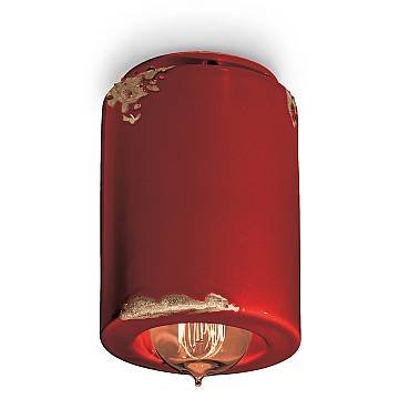 Plafoniera Vintage Ceramica Bordeaux 1 Luce E14