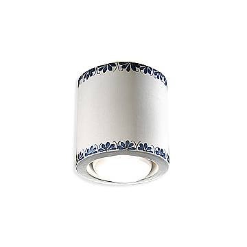 Plafoniera Classica Trieste Bianco Decorato Filo Marrone 1 Luce E27 Plafoniera Classica Trieste Bianco Decorato Filo Marrone 1 Luce E27