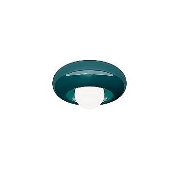 Applique Vintage Bumbum Ceramica Verde Petrolio Vetro Opalino 1 Luce E27 D40,5Cm Applique Vintage Bumbum Ceramica Verde Petrolio Vetro Opalino 1 Luce E27 D40,5Cm