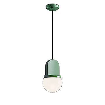 Sospensione Vintage Decò Habea Ceramica Verde Bali E27