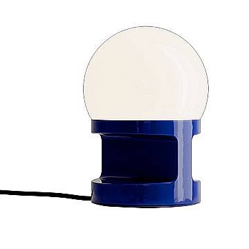 Lumetto Vintage Decò Habea Ceramica Blu Robot 1 Luce E27