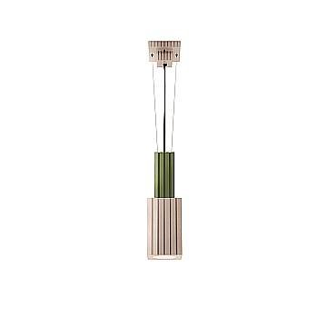 Sospensione Vintage Metra Ceramica Verde Salvia E Grigio Sabbia 1 Luce E27