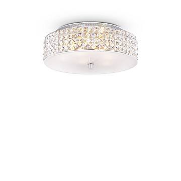Plafoniera Contemporanea Roma Metallo-Cristallo Cromo 6 Luci 3W 3000K Luce Calda Plafoniera Contemporanea Roma Metallo-Cristallo Cromo 6 Luci 3W 3000K Luce Calda