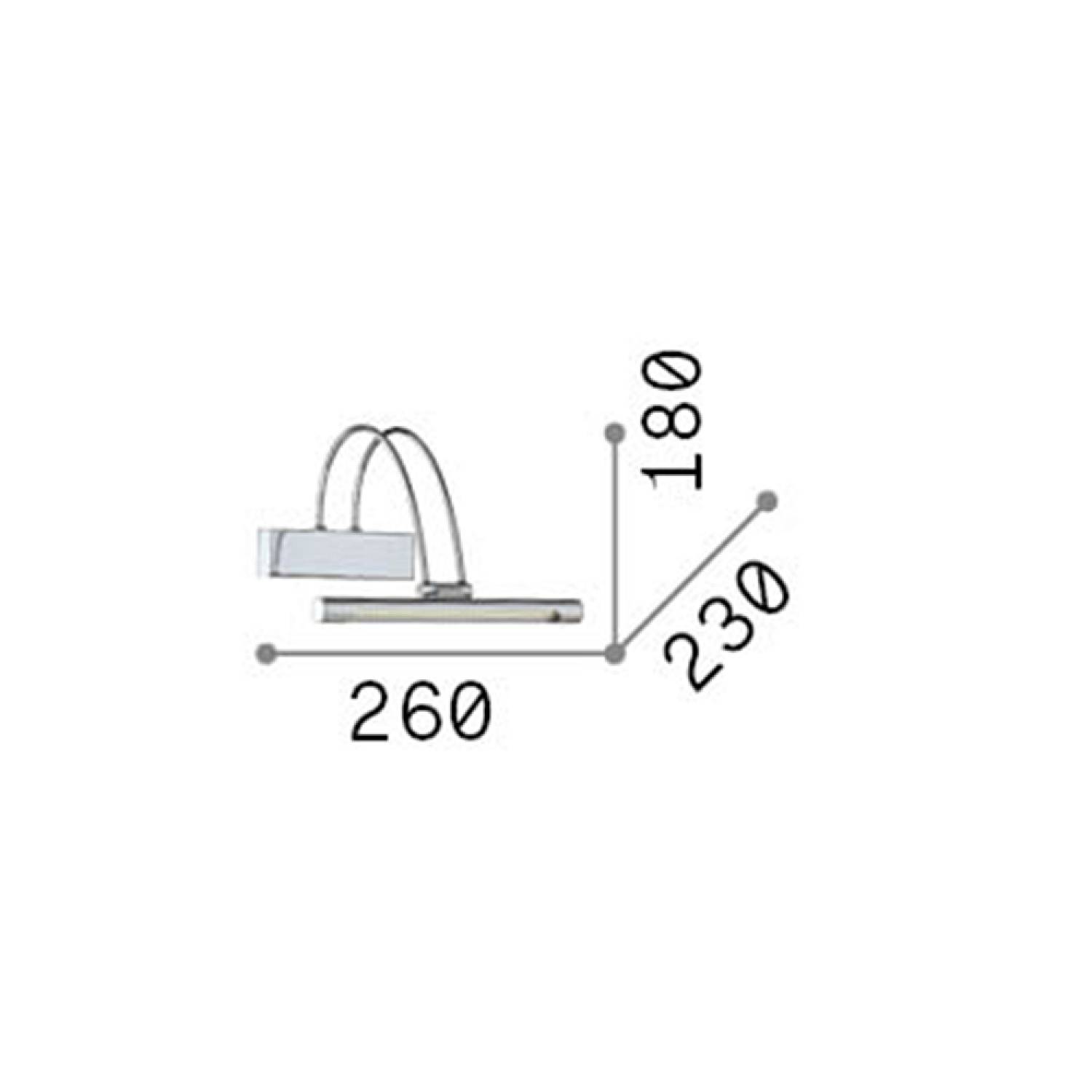 Applique Contemporanea Bow Metallo Cromo Led 2,5W Luce Calda 005386