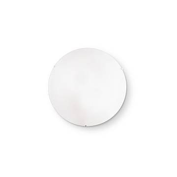 Plafoniera Moderna Simply Vetro Bianco 2 Luci E27