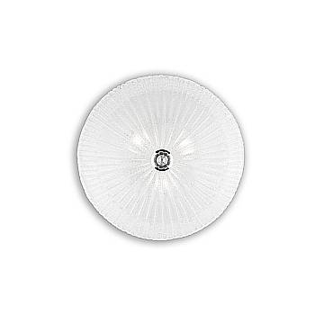 Plafoniera Classica Shell Vetro Trasparente 3 Luci E27