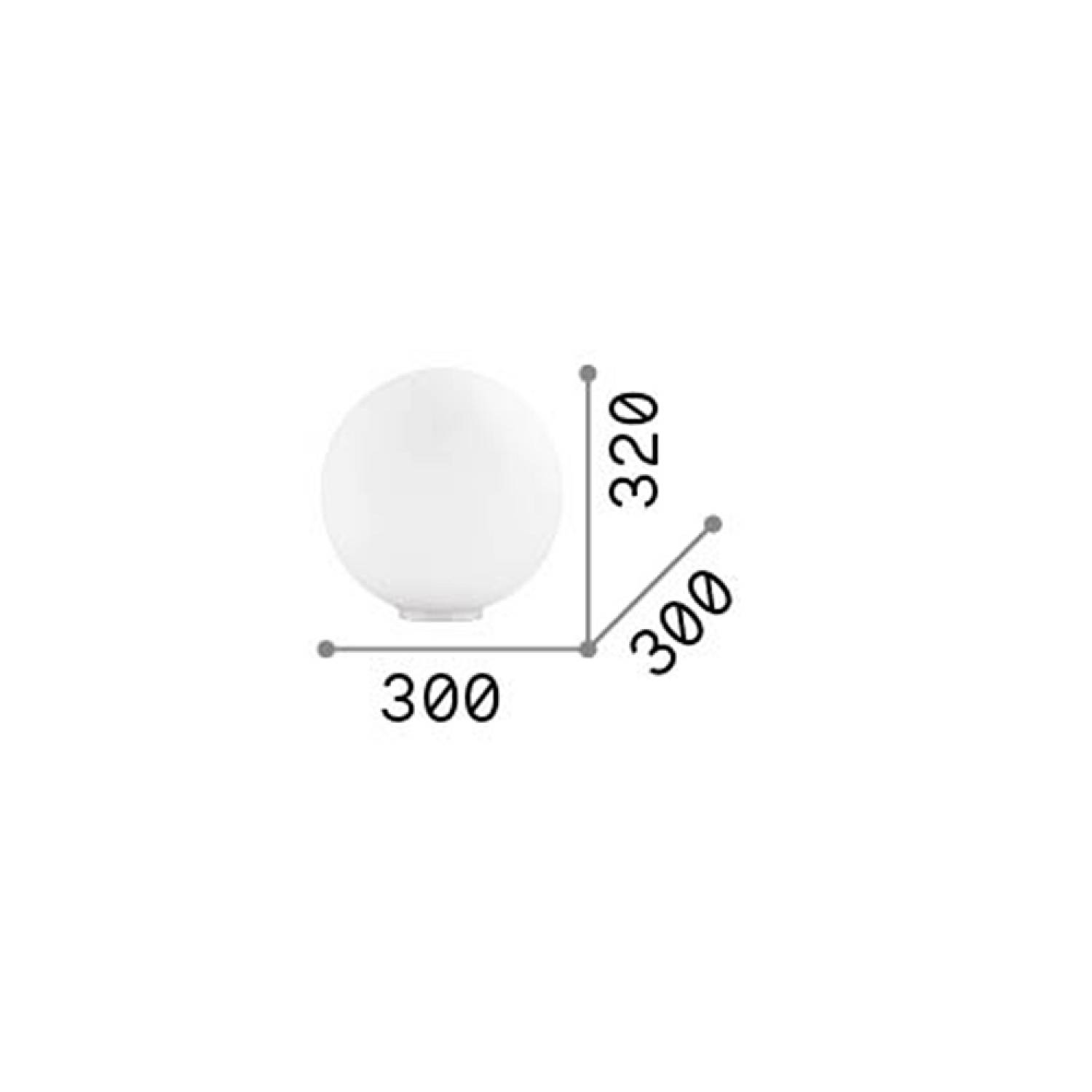 Lampada Da Scrivania-Ufficio Moderna Mapa Vetro Bianco 1 Luce E27 D20Cm 009155
