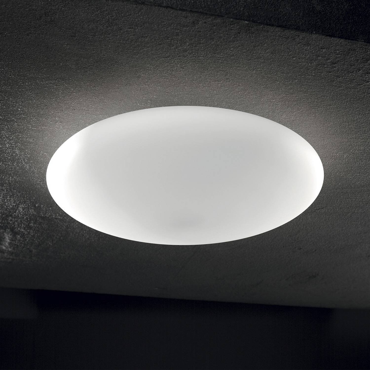 Plafoniera Moderna Smarties Vetro Bianco 1 Luce E27 009223