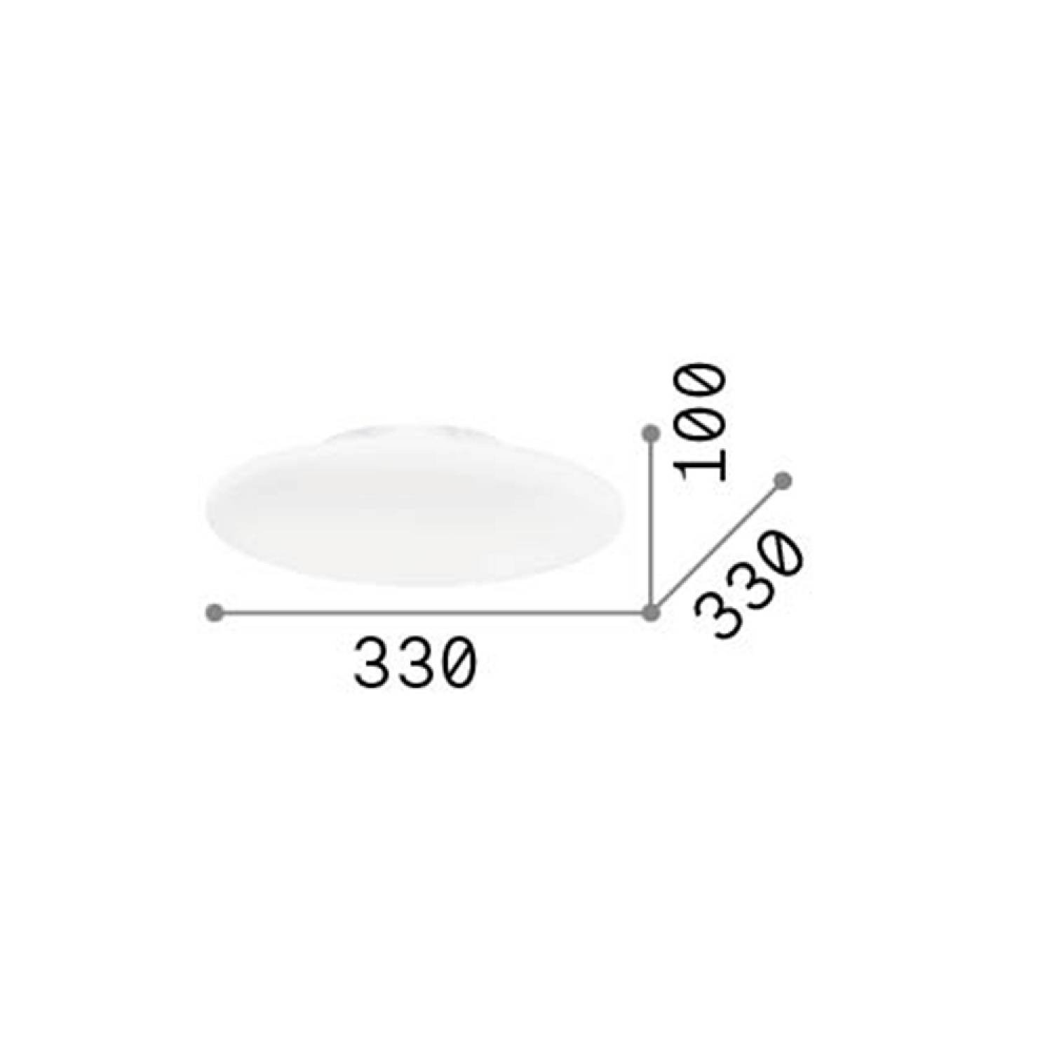 Plafoniera Moderna Smarties Vetro Bianco 1 Luce E27 009223