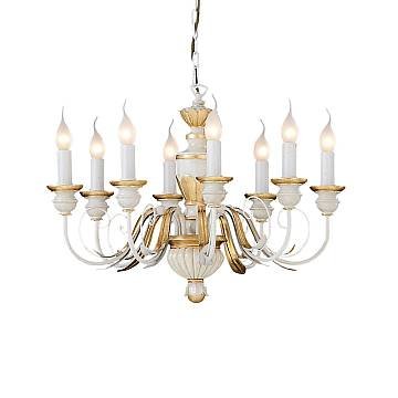Lampadario Classico Firenze Materie Plastiche Bianco 8 Luci E14