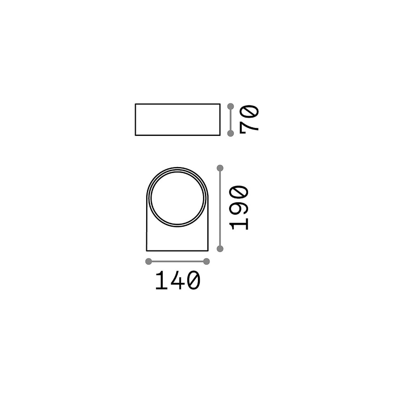 Applique Moderna Iko Metallo Bianco 1 Luce E27 018522