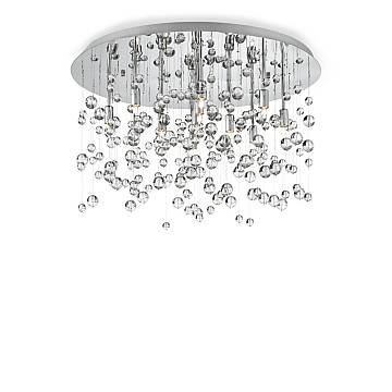 Plafoniera Contemporanea Neve Metallo Cromo 8 Luci G9 3W 3000K Luce Calda