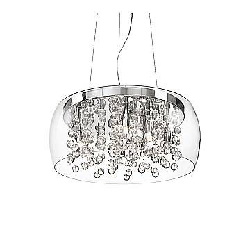 Sospensione Moderna Audi-80 Metallo Trasparente 8 Luci G9 3W 3000K Luce Calda