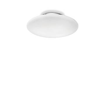 Plafoniera Moderna Smarties Vetro Bianco 2 Luci E27
