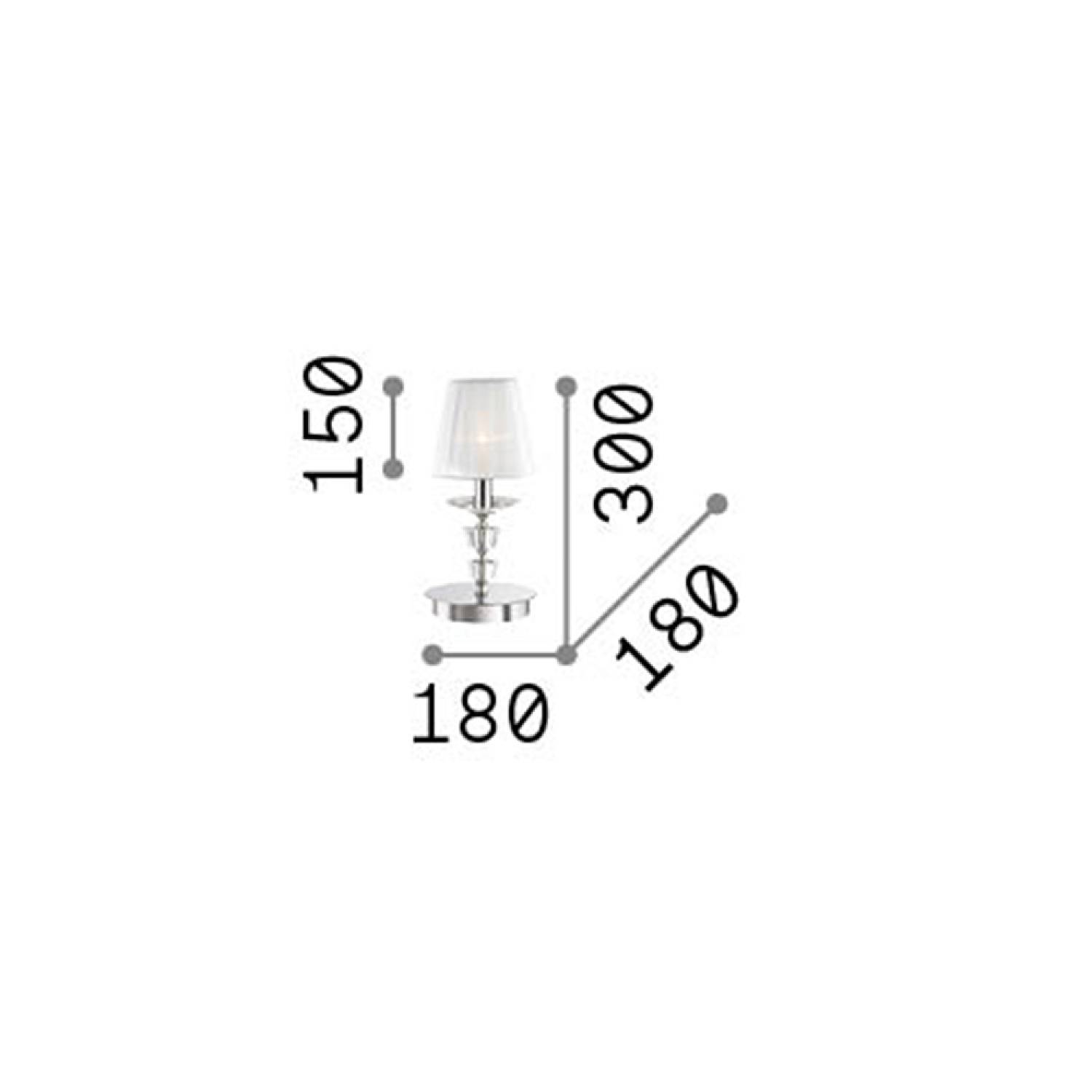 Lampade Da Scrivania - Ufficio Classica Pegaso Metallo Bianco 1 Luce E14 Small 059266